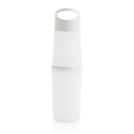 Bouteille écologique personnalisée en canne à sucre 500 ml couleur blanc quatrième vue