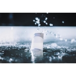 Bouteille écologique personnalisée en canne à sucre 500 ml couleur blanc