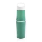 Bouteille écologique personnalisée en canne à sucre 500 ml couleur vert deuxième vue