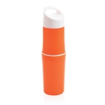 Bouteille écologique personnalisée en canne à sucre 500 ml couleur orange