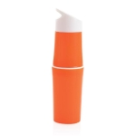 Bouteille écologique personnalisée en canne à sucre 500 ml couleur orange troisième vue