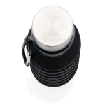 Gourde pliable en silicone anti-fuite avec mousqueton 550 ml Travel couleur noir septième vue