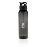 Gourde plastique personnalisable sans BPA 650 ml Luxe couleur noir vue avec logo