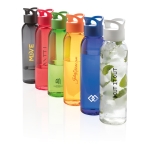 Gourde plastique personnalisable sans BPA 650 ml Luxe couleur blanc vue avec plusieurs logo