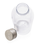 Gourde en plastique publicitaire élégante sans BPA 620 ml couleur transparent troisième vue