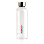 Gourde en plastique publicitaire élégante sans BPA 620 ml couleur transparent vue avec logo