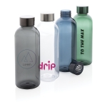 Gourde plastique publicitaire élégantes sans BPA 620 ml Resistant couleur vert foncé vue avec plusieurs logo
