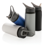 Bouteille en aluminium sans BPA avec paille 800ml Alu Sport XL couleur bleu vue générale