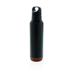 Gourde réutilisable en acier avec base en liège 600 ml Cork Base couleur noir