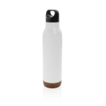 Gourde réutilisable en acier avec base en liège 600 ml Cork Base couleur blanc
