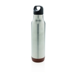 Gourde réutilisable en acier avec base en liège 600 ml Cork Base couleur argenté