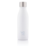Bouteille d'entreprise en inox avec stérilisateur UV-C 500 ml couleur blanc vue avec logo