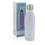 Bouteille d'entreprise en inox avec stérilisateur UV-C 500 ml couleur blanc vue avec boîte