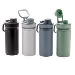 Bouteille sportive avec fonction thermos et finition mate 550 ml Power couleur noir vue générale
