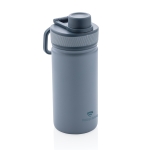 Bouteille sportive avec fonction thermos et finition mate 550 ml Power couleur bleu vue avec logo