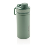 Bouteille sportive avec fonction thermos et finition mate 550 ml Power couleur vert menthe vue avec logo