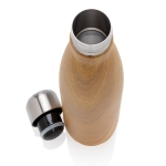 Élégante gourde en acier avec motif bois 500 ml Wood Print couleur bois clair quatrième vue