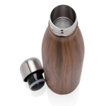 Élégante gourde en acier avec motif bois 500 ml Wood Print couleur bois foncé quatrième vue