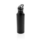 Gourde personnalisée en acier avec embout 710 ml Adventure couleur noir