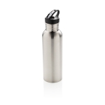 Gourde personnalisée en acier avec embout 710 ml Adventure couleur argenté