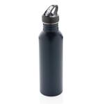 Gourde personnalisée en acier avec embout 710 ml Adventure couleur bleu marine