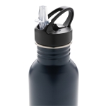 Gourde personnalisée en acier avec embout 710 ml Adventure couleur bleu marine sixième vue