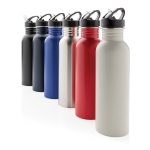 Gourde personnalisée en acier avec embout 710 ml Adventure couleur bleu marine vue générale
