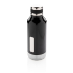 Gourde avec fonction thermos et plaque pour logo 500 ml Logo Plate couleur noir