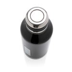 Gourde avec fonction thermos et plaque pour logo 500 ml Logo Plate couleur noir quatrième vue