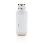 Gourde avec fonction thermos et plaque pour logo 500 ml Logo Plate couleur blanc vue avec logo