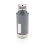 Gourde avec fonction thermos et plaque pour logo 500 ml Logo Plate couleur gris