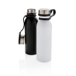 Gourde isotherme avec logo et poignée en silicone 600 ml Carry Loop couleur noir vue générale