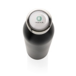 Gourde isotherme gravée ou imprimée couvercle anti-fuites 600 ml Crew couleur noir deuxième vue avec logo