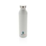 Gourde isotherme gravée ou imprimée couvercle anti-fuites 600 ml Crew couleur blanc vue avec logo