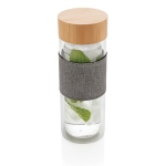 Petites gourdes en verre personnalisées 360 ml Infuser Sleeve couleur transparent