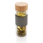 Petites gourdes en verre personnalisées 360 ml Infuser Sleeve couleur transparent deuxième vue