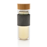 Petites gourdes en verre personnalisées 360 ml Infuser Sleeve couleur transparent sixième vue