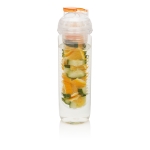 Gourde avec compartiment pour fruits ou glaçons 500 ml Natural Drink couleur orange