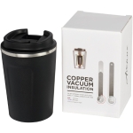 Tasses thermos personnalisées en acier durables de 360 ml Avenue Pro couleur noir deuxième vue frontale