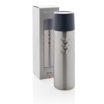 Bouteille isotherme personnalisable au design moderne 500ml Modern couleur gris vue avec boîte