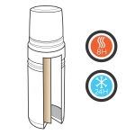 Bouteille isotherme avec housse anti-usure1L Swiss Peak Large couleur noir septième vue