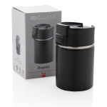 Verres thermos personnalisés avec intérieur en céramique 220ml Compact couleur noir vue avec boîte