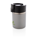 Verres thermos personnalisés avec intérieur en céramique 220ml Compact couleur gris vue avec logo