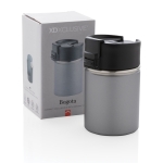 Verres thermos personnalisés avec intérieur en céramique 220ml Compact couleur gris vue avec boîte