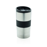 Tasses thermos en inox avec bande en silicone 300 ml Silicone couleur argenté quatrième vue