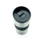 Tasses thermos en inox avec bande en silicone 300 ml Silicone couleur argenté cinquième vue