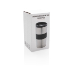 Tasses thermos en inox avec bande en silicone 300 ml Silicone couleur argenté septième vue