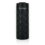 Mug original au design géométrique en acier inoxydable 350ml Geometric couleur noir vue avec logo