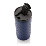 Mug original au design géométrique en acier inoxydable 350ml Geometric couleur bleu foncé troisième vue