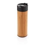 Mug isotherme en bambou et couvercle anti-goutte 450 ml Wood couleur bois
